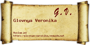 Glovnya Veronika névjegykártya
